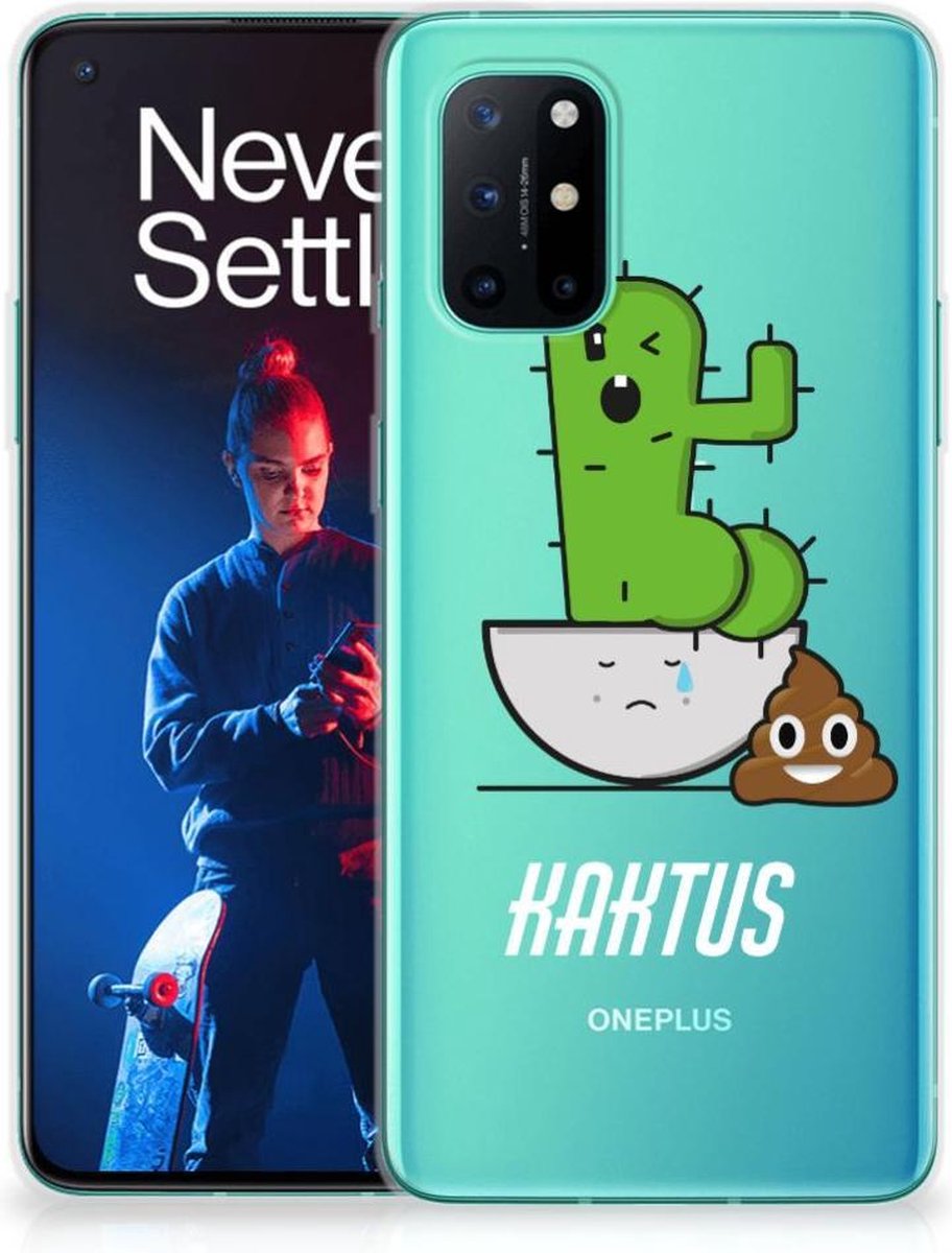 OnePlus 8T Telefoonhoesje met Naam Cactus Poo