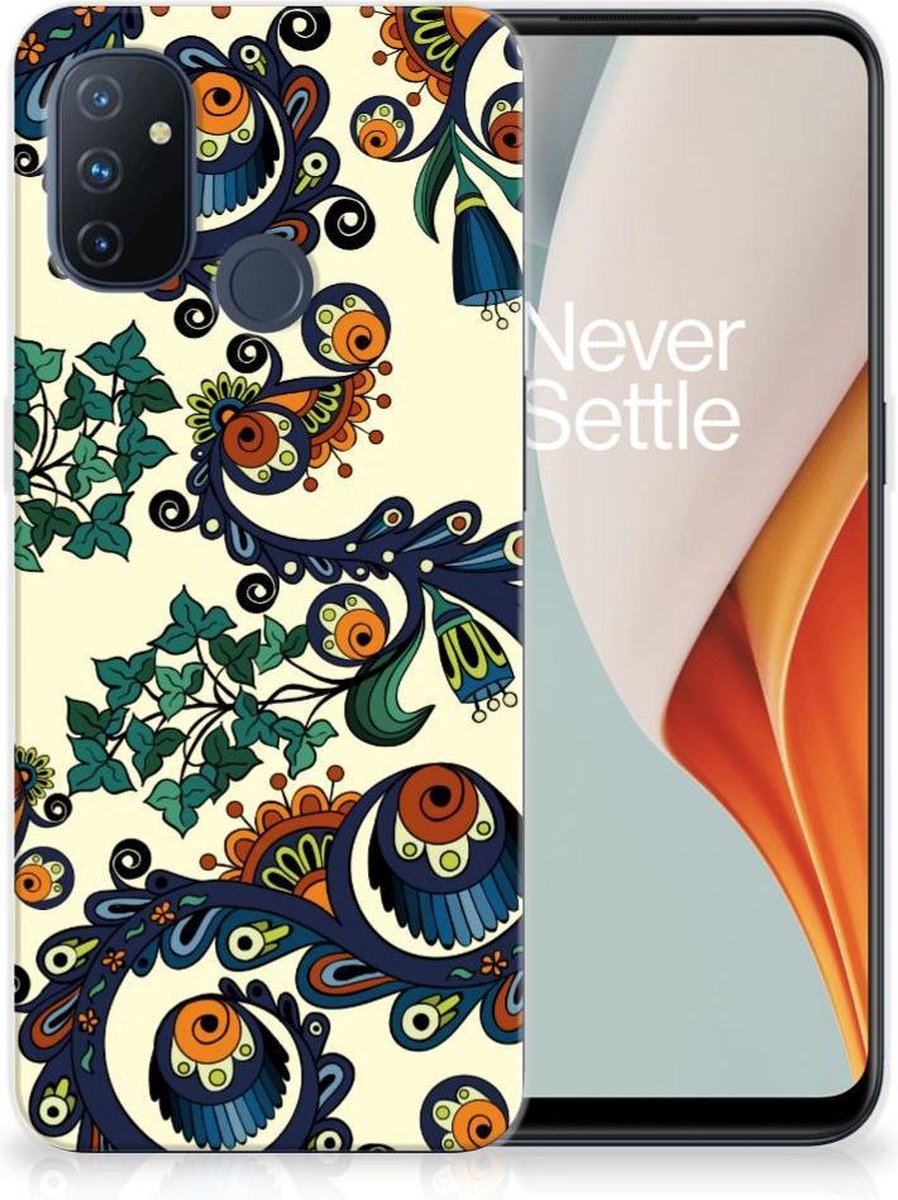 Siliconen Hoesje OnePlus Nord N100 Barok Flower