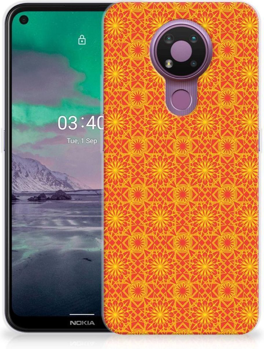 Nokia 3.4 TPU bumper Batik Oranje