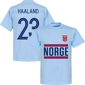 Noorwegen Haaland 23 Team T-Shirt - Lichtblauw - XXL