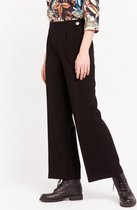 LOLALIZA Losse broek met wijde pijpen - Zwart - Maat 46