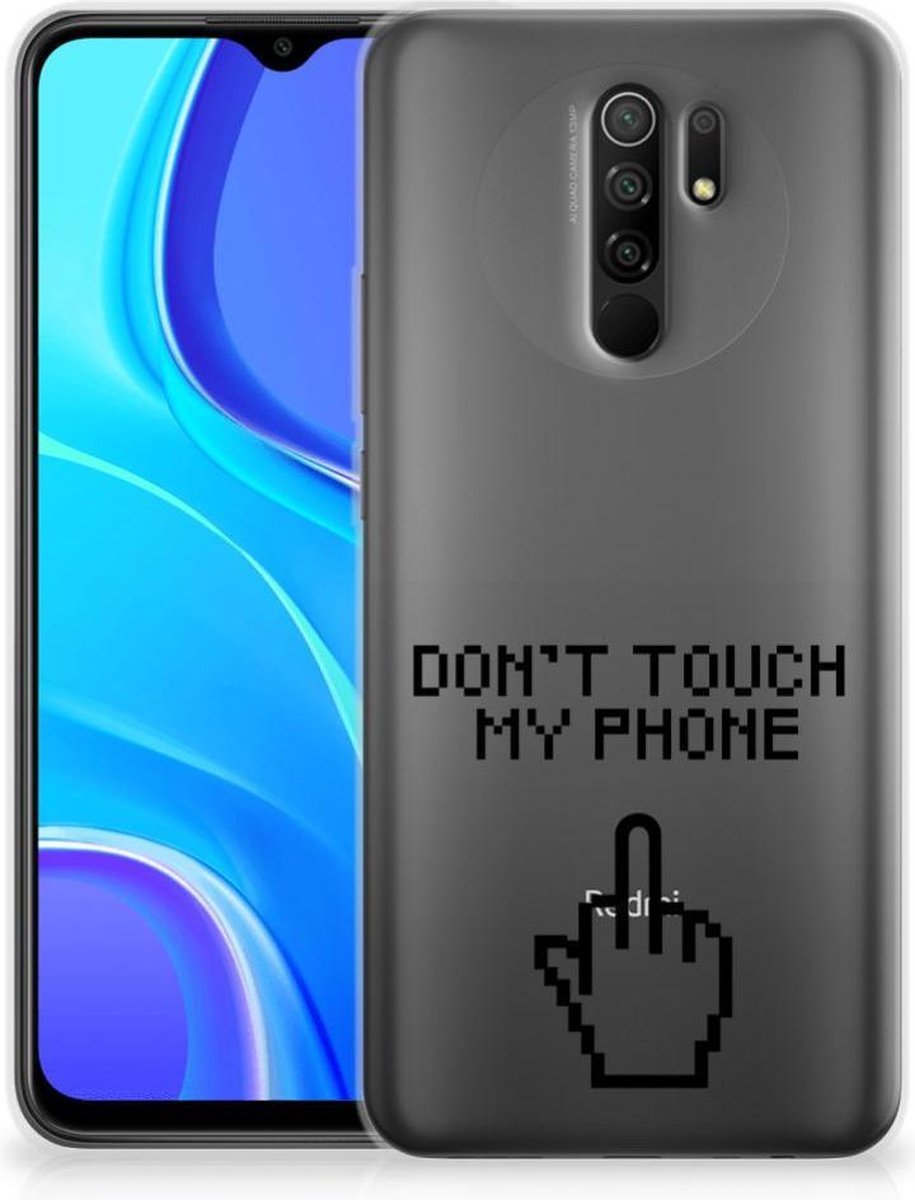 Xiaomi Redmi 9 Silicone-hoesje Finger Don't Touch My Phone