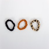 Silqy Skinnie 3-PACK 1x Black-1x gold-1x leopard print beige/black