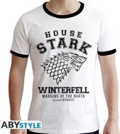 Game Of Thrones - Tshirt House Stark Man Ss White - Premium