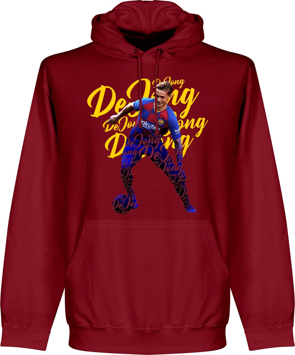 Frenkie de Jong Script Hoodie – Rood – XL
