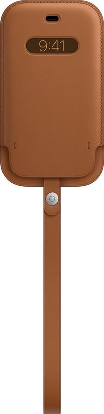 iphone 12 mini leather case with magsafe saddle brown