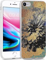iMoshion Design voor de iPhone SE (2020) / 8 / 7 / 6s hoesje - Grafisch - Bloem Goud
