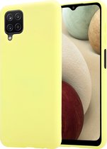 Shieldcase Silicone case geschikt voor Samsung Galaxy A12 - geel