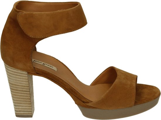 Paul Green Dames Sandalen 6938 - Cognac - Maat 38,5 | bol.com