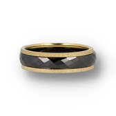 My Bendel - Ringenset - Keramiek zwart - Chique ringenset met zwarte keramieken ring - Met luxe cadeauverpakking