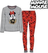 Pyjama Kinderen Minnie Mouse 74845 Grijs Rood (2 Pcs)