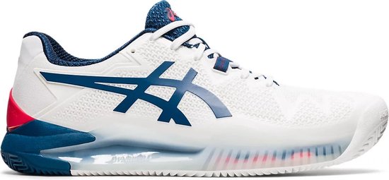 Asics Tennisschoenen Heren GEL-RESOLUTION 8 CLAY - wit-navy | bol.com