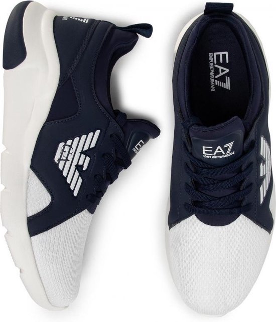 Emporio Armani - Heren Sneakers Lycra Navy/White - Blauw - Maat 40 | bol.com
