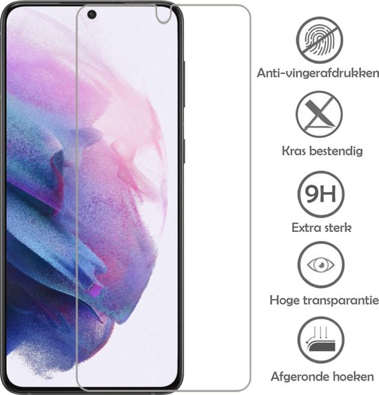 Coque Samsung S21 avec 2x Protecteur d'écran - Coque Samsung Galaxy S21 - Coque en Siliconen Samsung S21 avec 2x Protecteur d'écran - Zwart