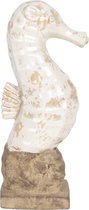Clayre & Eef Decoratie Zeepaardje 19*14*43 cm Beige Terracotta Decoratief Figuur Decoratieve Accessoires Woonaccessoires