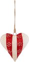 Clayre & Eef Decoratie hanger Hart 19*6*20 cm Rood Ijzer Hartvormig Woondecoratie