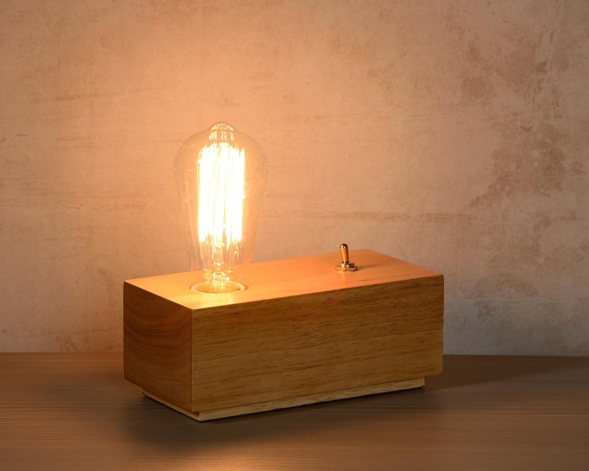 Lucide EDISON - Tafellamp - LED - E27 - 1x5W 2700K - Licht hout | bol.com