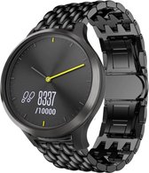 Stalen Smartwatch bandje - Geschikt voor  Garmin Vivomove HR stalen draak band - zwart - Horlogeband / Polsband / Armband