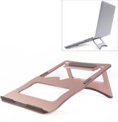 Aluminium koelhouder Desktop draagbare eenvoudige laptopbeugel, tweetraps ondersteuning, afmeting: 21x26cm (roségoud)