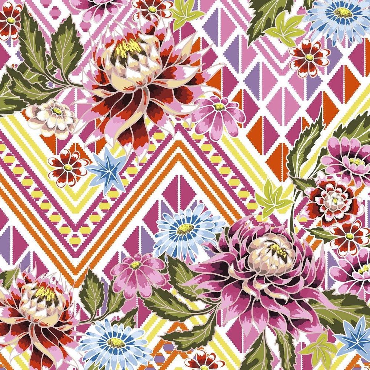 P+D Lunch servetten - Mexican flowers