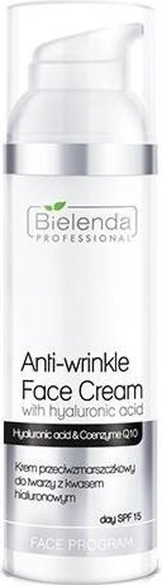 Bielenda Professional - Face Program Anti-Wrinkle Face Cream SPF15 krem przeciwzmarszczkowy do twarzy z kwasem hialuronowym 100ml