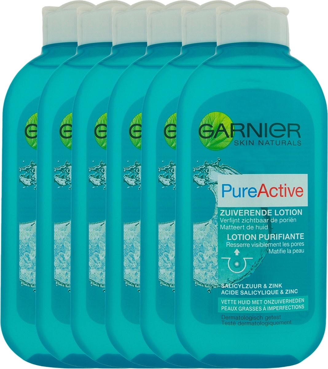 Garnier Skinactive Face Skin Naturals Pure Active 6 x 200ml Reinigingslotion Voordeelverpakking