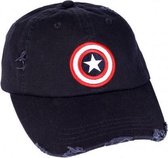 Marvel - Captain America Vintage Logo Grunge Cap Zwart