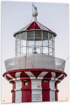 Tuinposter – Rood met Witt Uitkijktoren  - 80x120cm Foto op Tuinposter  (wanddecoratie voor buiten en binnen)