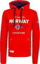 Geographical Norway Hoodie Heren Sweatshirt Rood Guitre - XL