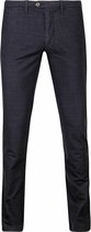 Suitable Chino Sartre Ruit Donkerblauw - maat 54