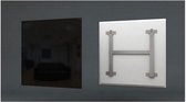 infrarood zwart glas stralingspaneel 60x120cm 600 Watt wifi aangestuurd