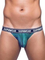 Supawear POW Freaky Green Thong | Maat XL | Herenstring | Mannenstring | Ondergoed Groen | CURV Lift