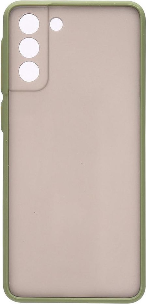 Shop4 - Samsung Galaxy S21 Plus Hoesje - Harde Back Case Transparant Groen