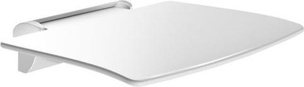 Opklapb. afneemb. douchezitje z. voet Be-Line aluminium wit