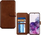 Samsung S20 Portemonnee Hoesje Bruin