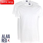 Alan Red - Extra Lang T-Shirt - 2 Pack - Derby - Ronde Hals - Regular Fit - Wit