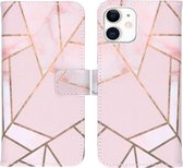 iMoshion Design Softcase Book Case iPhone 11 hoesje - Pink Graphic