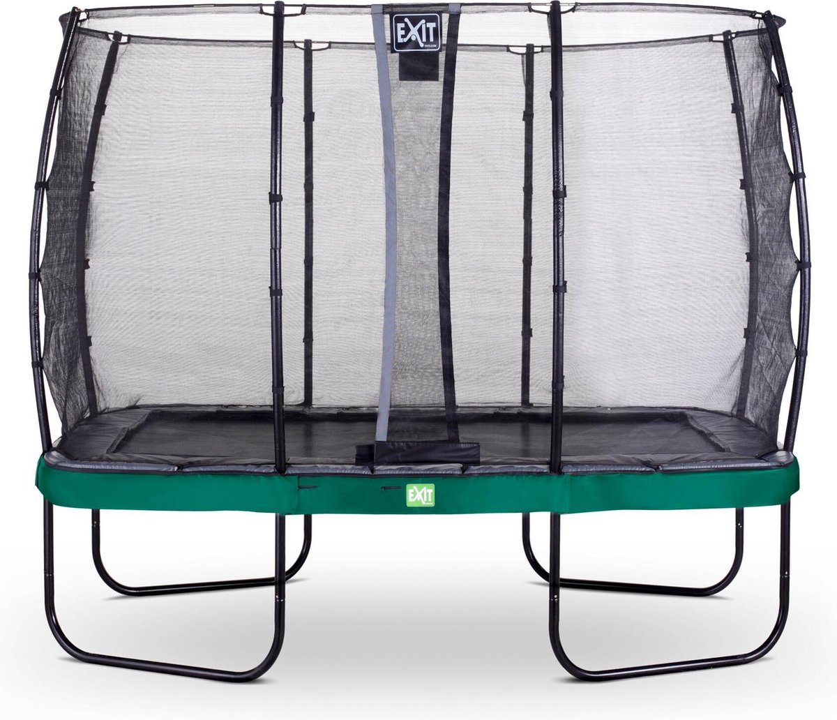 EXIT Elegant trampoline 214x366cm met Economy veiligheidsnet - groen