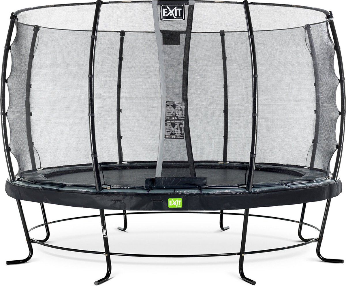 EXIT Elegant trampoline ø366cm met Economy veiligheidsnet - zwart