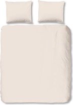 Dekbedovertrek Uni Cotton - Zand -  1-persoons (140 x 220 cm + 1 kussensloop) - Katoen - Creme - Emotion