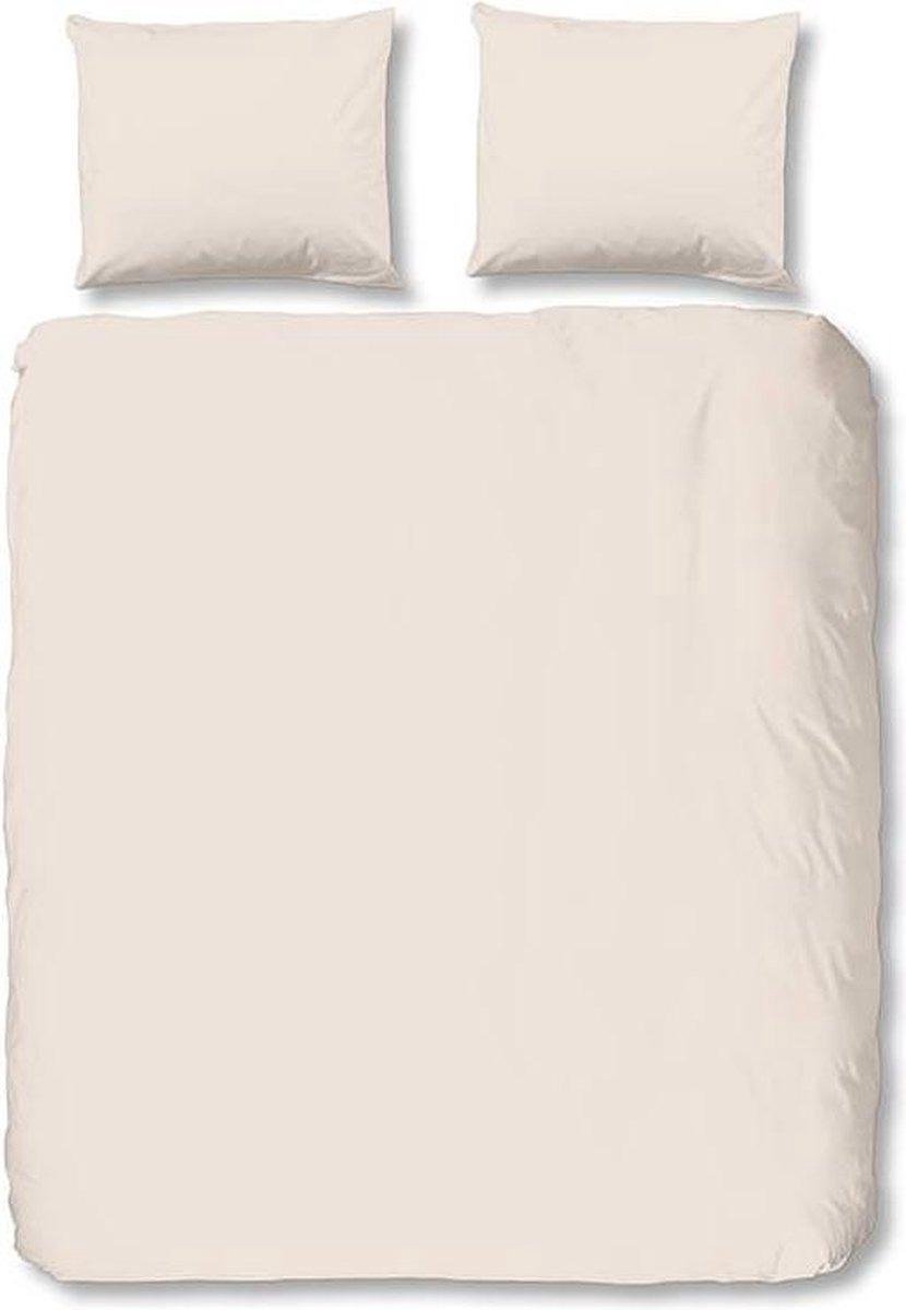 Dekbedovertrek Uni Cotton - Zand - 1-persoons (140 x 220 cm + 1 kussensloop) - Katoen - Creme - Emotion