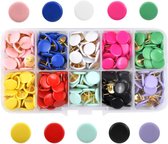 Punaises - Zinaps Pumbtacks, 300 stuks, metalen decoratieve push pins, ronde creatieve tacks, mode bekleding tacks, multi-colored meubels, nagelbureasproducten in 10 verschillende kleuren, ko