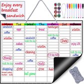 Weekplanner Whiteboard - Zinaps Magnetische Wekelijkse Planner Koelkast Kalender Wekelijkse Planner Veeg Clean Magnetic Board Planning Boards To-Do Board Fitness Planner met extra