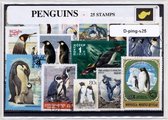 Pinguins – Luxe postzegel pakket (A6 formaat) : collectie van 25 verschillende postzegels van pinguins – kan als ansichtkaart in een A6 envelop - authentiek cadeau - kado - geschen