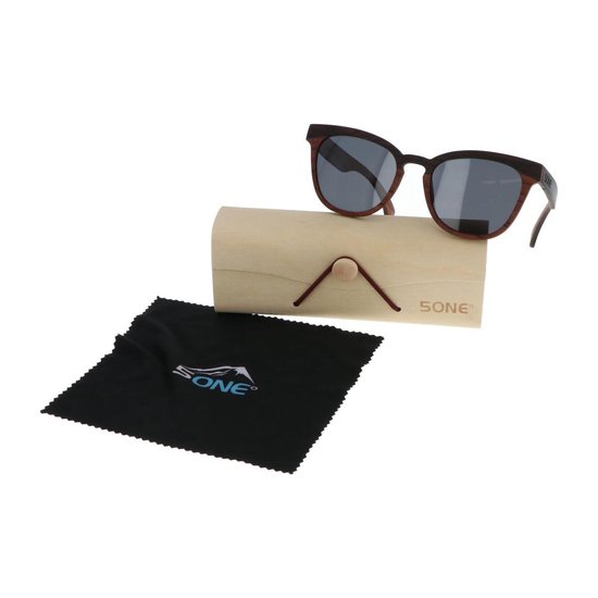 5one® Palermo - Ebony/Rosewood houten multilaags montuur - lens grijs van 5one® — afbeelding 2