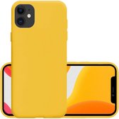 Hoes voor iPhone 11 Hoesje Back Cover Siliconen Case Hoes - Geel