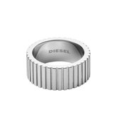 Diesel Heren Ring Staal - Zilverkleurig - 20.00 mm / maat 63