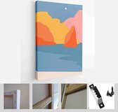 Abstract coloful landscape poster collection. Set of contemporary art print templates. Nature backgrounds for your social media - Modern Art Canvas - Vertical - 1814521556 - 50*40