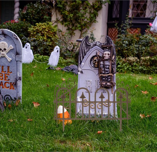 Fragiel India kussen 6x Stuks horror kerkhof decoratie graf hekjes 58 x 30 cm - Halloween  tuinversiering | bol.com