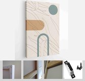 Mid Century Modern Design. A trendy set of Abstract Hand Painted Illustrations for Wall Decoration, Social Media Banner, Brochure Cover Design - Modern Art Canvas - Vertical - 1952